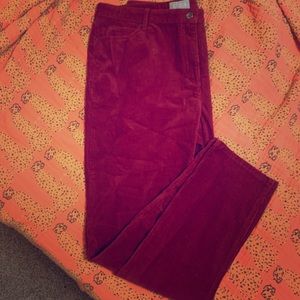 Maroon corduroy pants